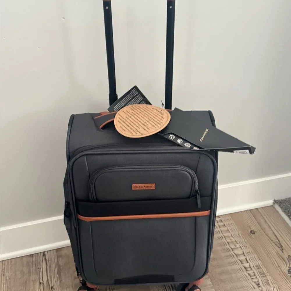 CHAMPS Classic II Collection 1-piece Softside Luggage suitcase 24”Grey GREY